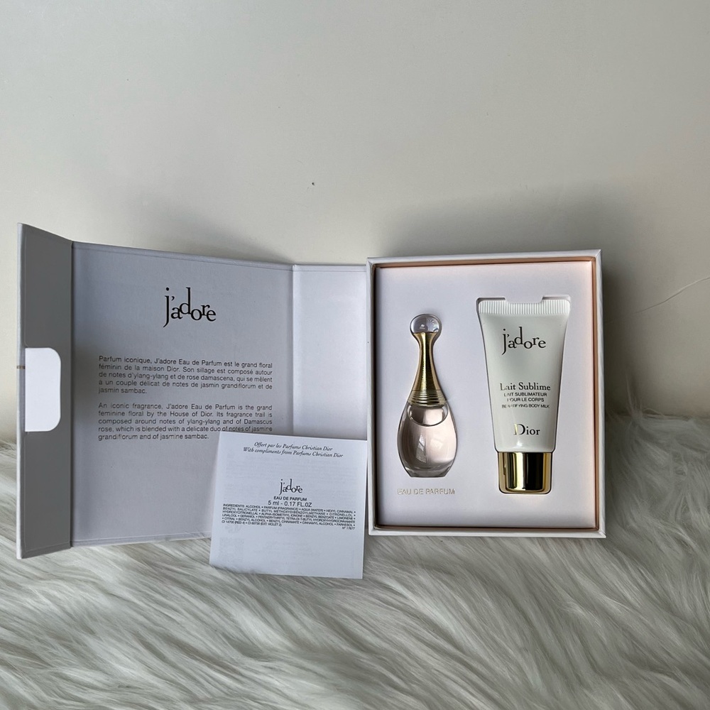Dior J'adore Fragrance and Lotion Duo in Gold and White